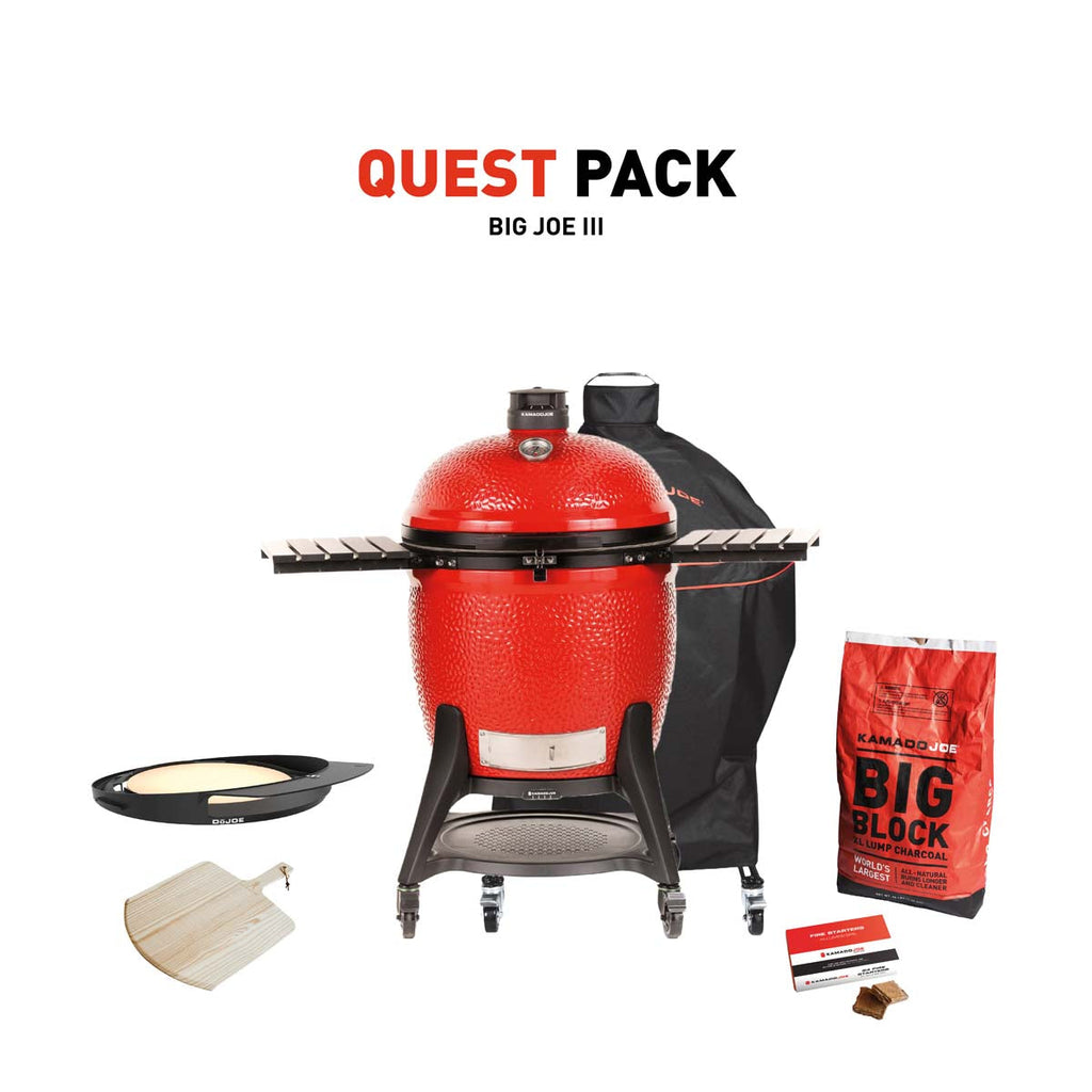 Kamado Joe Big Joe III Charcoal Grill With Quest Pack